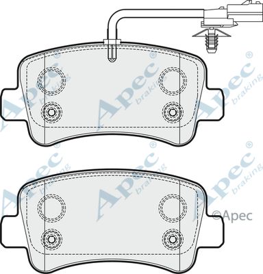 APEC BRAKING Комплект тормозных колодок, дисковый тормоз PAD1781